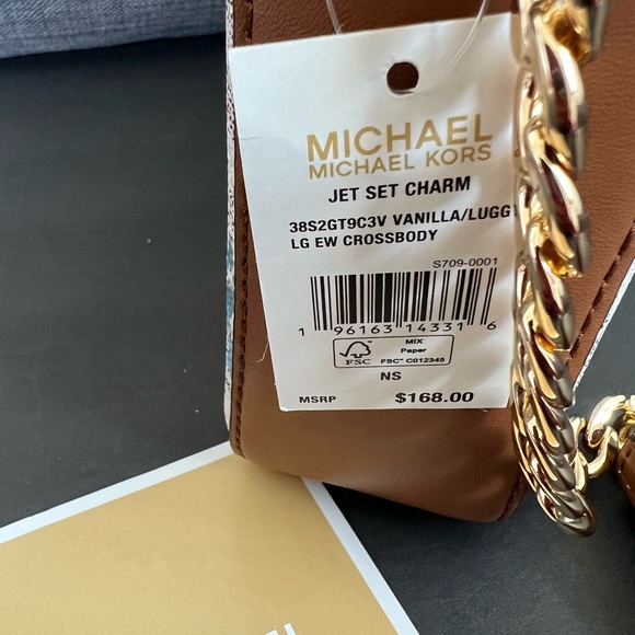 NWT MICHAEL KORS JET SET CHARM LG EW CROSSBODY SHOULDER BAG - Picture 7 of 9